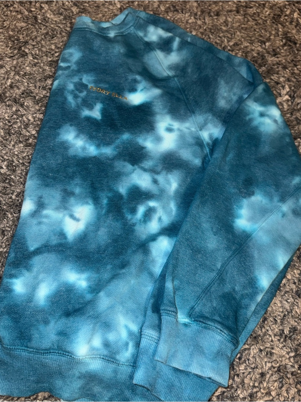 Blue Tie-Dye Crewneck Sweatshirt